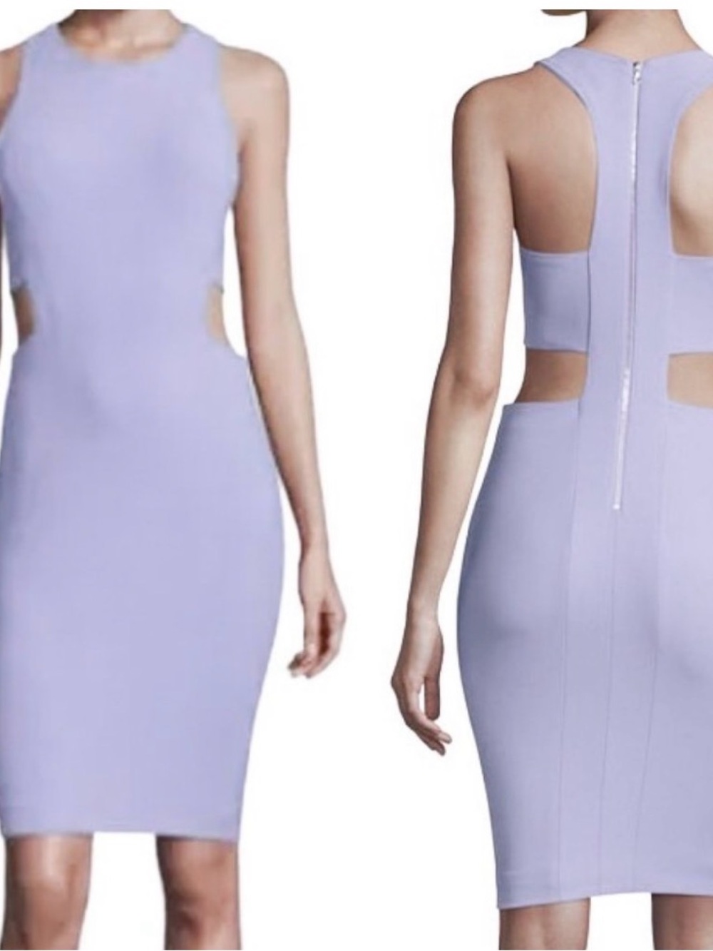 Elizabeth and James Lilac Cutout Midi Dress
